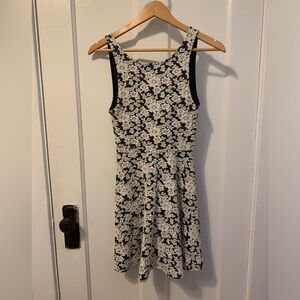Navy and white floral Sun Dress. Divided